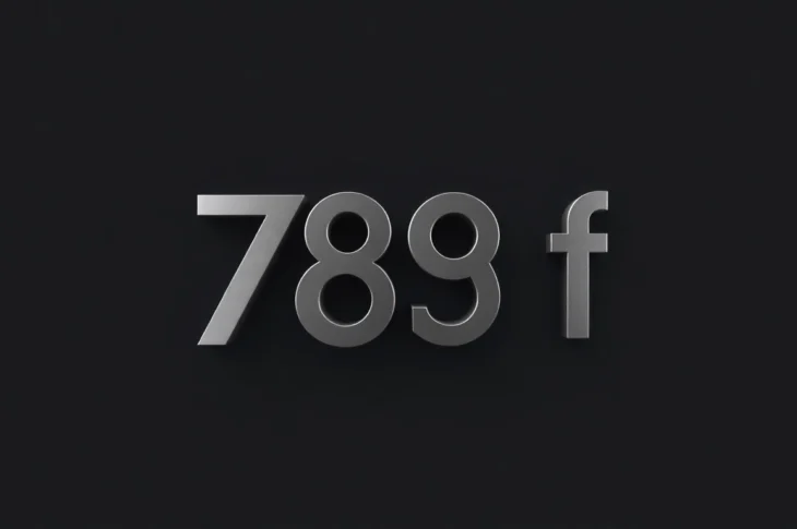 789f branding logo with sleek metallic design and modern aesthetic, ideal for digital platforms