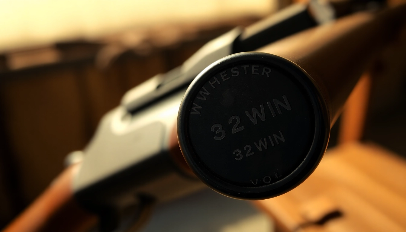 Detailed shot of a vintage 32WIN rifle in action, highlighting craftsmanship and its hunting legacy.