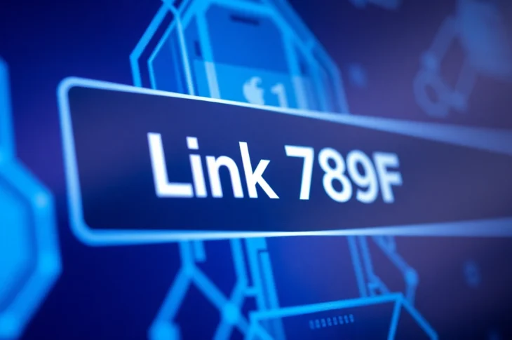 Clear visual showing the Link 789F URL on a digital device, highlighting easy access and connectivity for users.