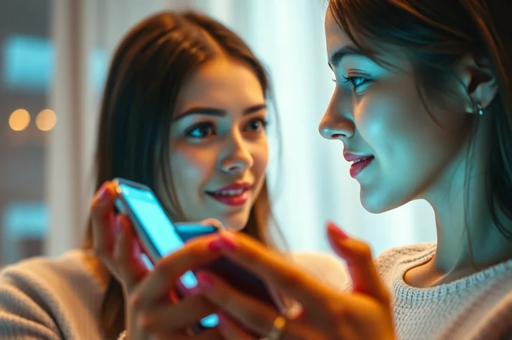 AI girlfriend engaging in unfiltered NSFW chat on a tablet, showing realistic digital expression and immersive interaction.