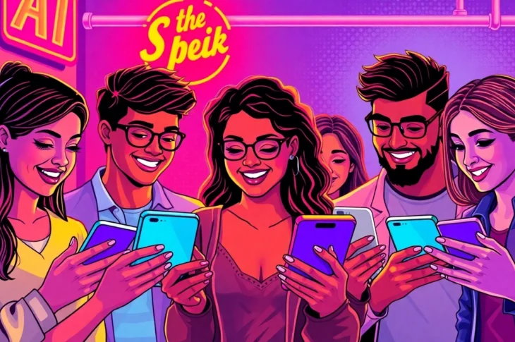 Engaging Spicy AI Chat experience with vibrant visuals showing users connecting through realistic, uncensored conversations and AI-generated images.