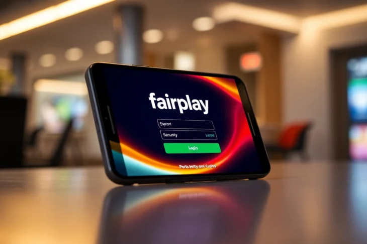 Secure fairplay login interface on mobile with clear fields and user-friendly design in a modern betting environment.