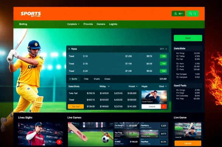Engaging image depicting Cricbet99 com's online cricket betting platform with live scores and