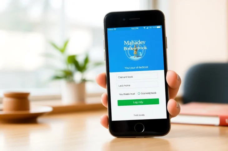 Mahadev book login process on a mobile device showing a secure and user-friendly interface for